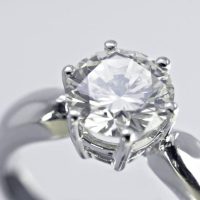 2 carat moissanite solitaire