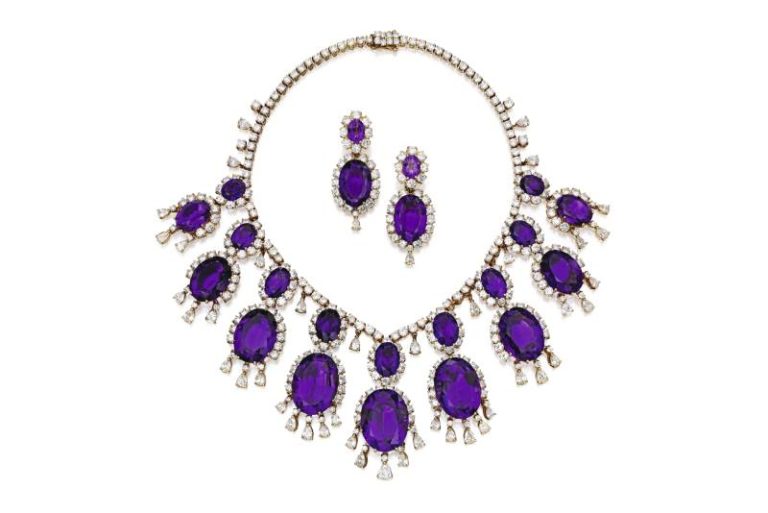 VanCleef & Arpels Amethyst and Diamond necklace