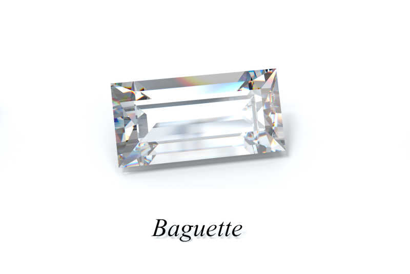 Baguette cut diamond