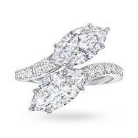 Bridal couture marquise diamond engagement ring