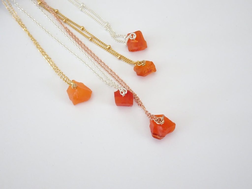 carnelian crystal necklaces