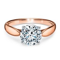 Harmony round brilliant diamond engagement ring rose gold