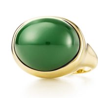 Jade cabochon ring