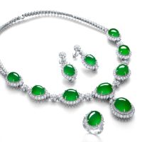 jadeite and diamond parure