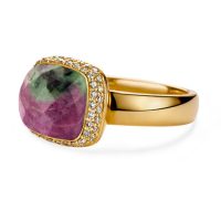 Ring with ruby zoisite