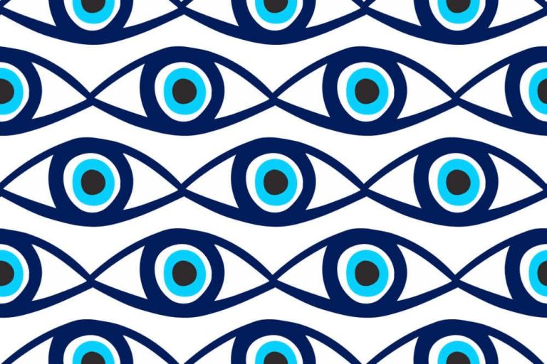 Seamless pattern with evil eyes