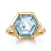Hexagonal topaz ring