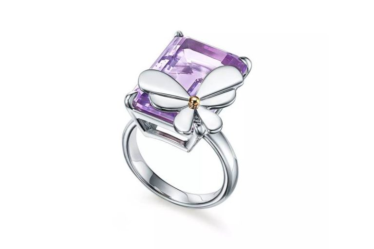Tiffany - Love Bugs Amethyst Butterfly Ring