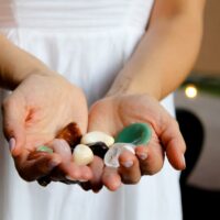 Various crystals thumb stones