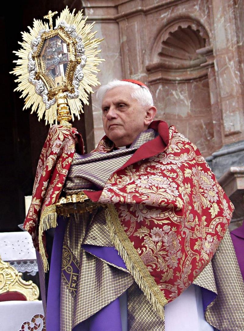 The Pope holding the cross of Caravaca