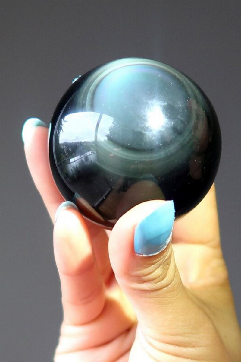 Rainbow Obsidian Sphere
