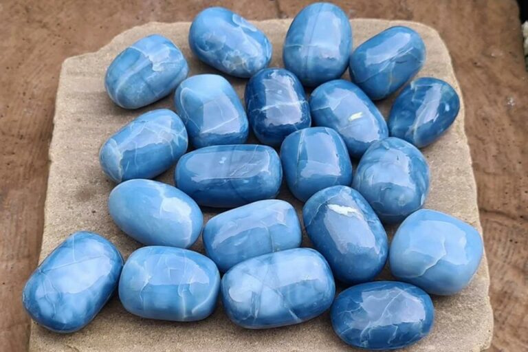 Blue Opal Tumbled Stones