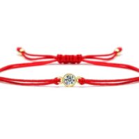 Red bracelet with crystal bezel