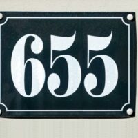 655 house number sign
