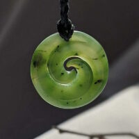 Carved Nephrite Jade Greenstone Pendant