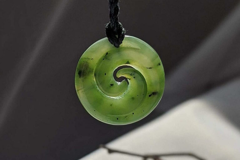Carved Nephrite Jade Greenstone Pendant