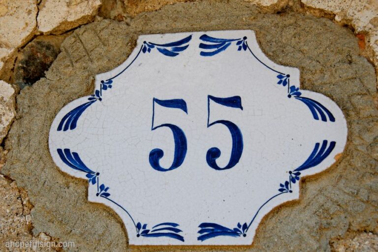 Number 55 sign